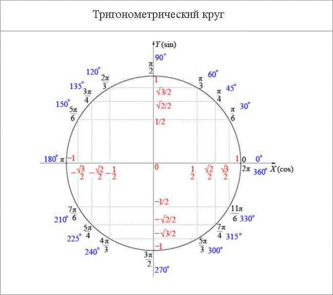 тригонометрический круг